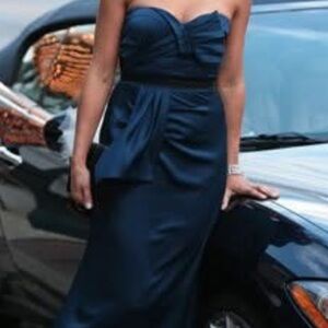 BCBG Strapless Navy Dress KNEE LENGTH